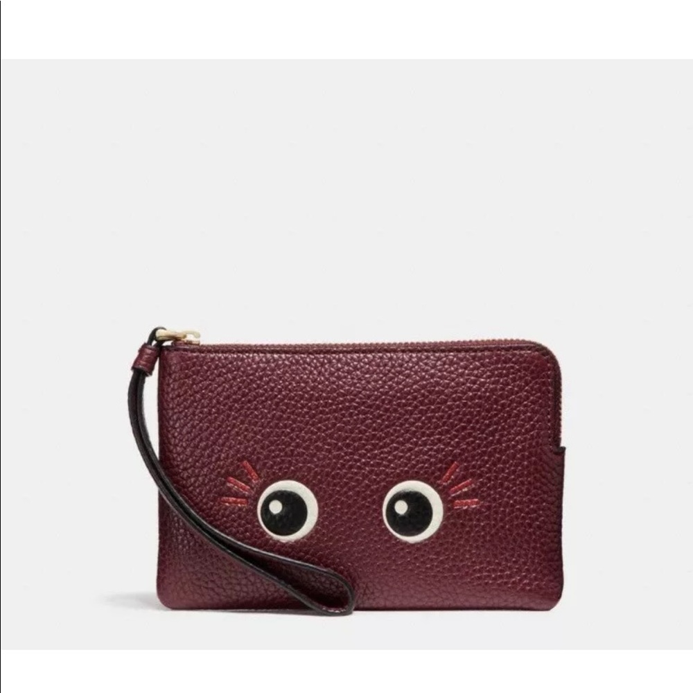 COACH Flirty Eyes Wristlet Wallet Burgundy